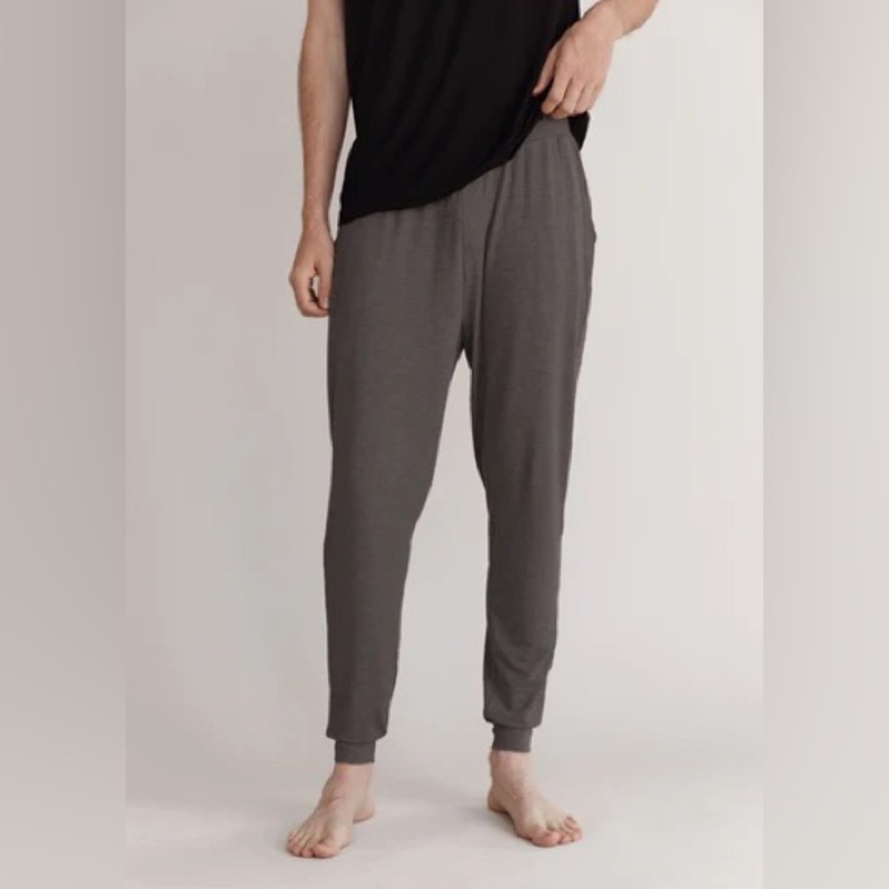 Cozy Earth Men’s Bamboo Stretch Knit Pajama Joggers Charcoal Grey